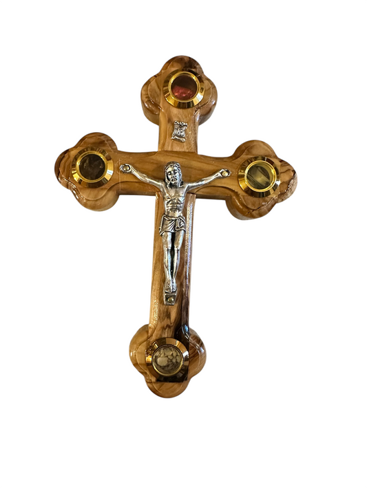 Olive Wood Crucifix Small