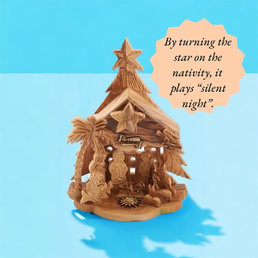 Small Nativity Set w/ Music box