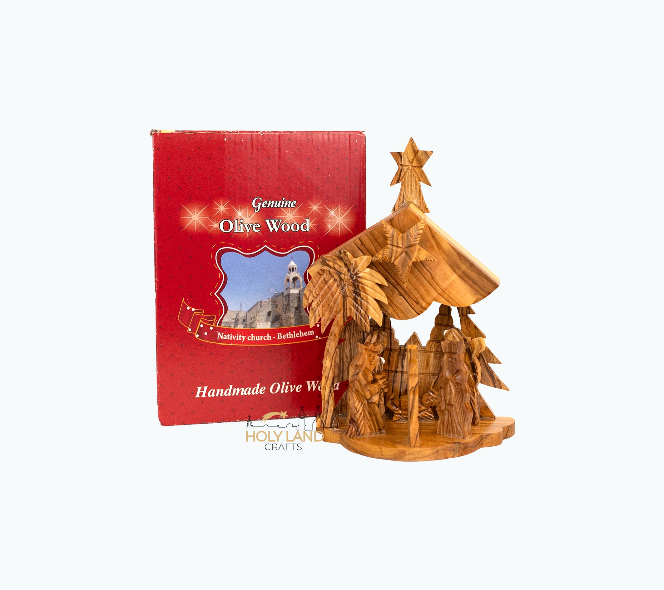 Olive Wood Nativity retailer Music Box